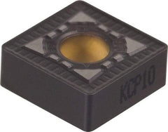 Kennametal - SNMG432 RN Grade KCP25 Carbide Turning Insert - TiCN/Al2O3 Finish, 90° Square, 1/2" Inscr Circle, 3/16" Thick, 1/32" Corner Radius - Americas Industrial Supply
