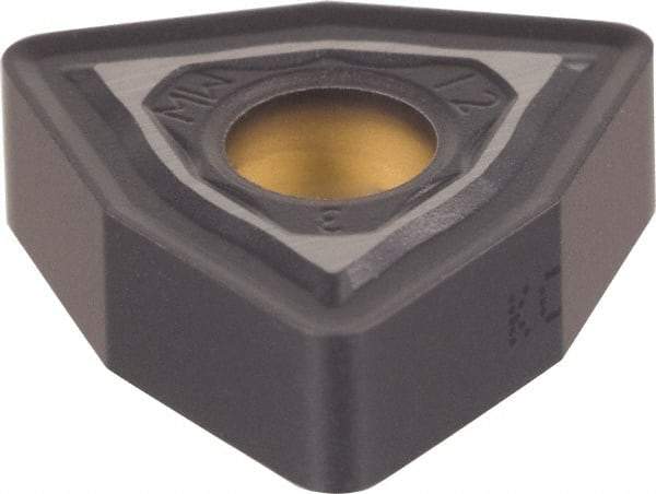 Kennametal - WNMG432 MW Grade KCP10 Carbide Turning Insert - TiCN/Al2O3 Finish, 80° Trigon, 1/2" Inscr Circle, 3/16" Thick, 1/32" Corner Radius - Americas Industrial Supply