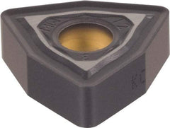 Kennametal - WNMG432 MW Grade KCP10 Carbide Turning Insert - TiCN/Al2O3 Finish, 80° Trigon, 1/2" Inscr Circle, 3/16" Thick, 1/32" Corner Radius - Americas Industrial Supply