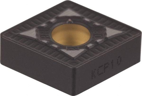 Kennametal - CNMG544 RN Grade KCP10 Carbide Turning Insert - TiCN/Al2O3 Finish, 80° Diamond, 5/8" Inscr Circle, 1/4" Thick, 1/16" Corner Radius - Americas Industrial Supply