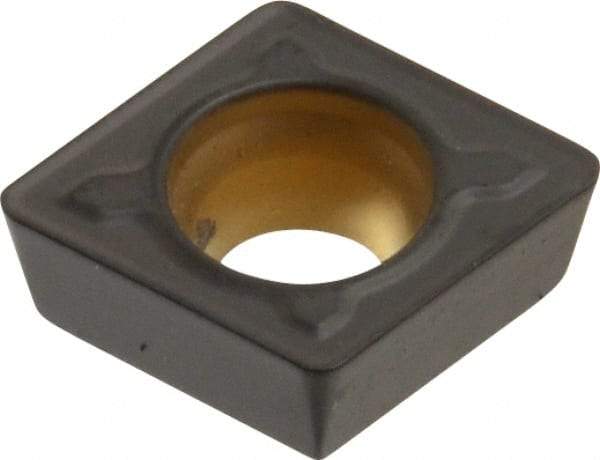 Kennametal - CPMT32.52 MF Grade KCP25 Carbide Turning Insert - TiCN/Al2O3 Finish, 80° Diamond, 3/8" Inscr Circle, 5/32" Thick, 1/32" Corner Radius - Americas Industrial Supply