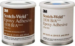 3M - 32 oz Can Two Part Epoxy - 60 min Working Time, 3,000 psi Shear Strength, Series 1838 - Americas Industrial Supply