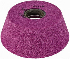 Grier Abrasives - 5" Diam, 1-1/4" Hole Size, 2-3/16" Overall Thickness, 46 Grit, Type 11 Tool & Cutter Grinding Wheel - Coarse Grade, Aluminum Oxide, J Hardness, Vitrified Bond, 4,966 RPM - Americas Industrial Supply