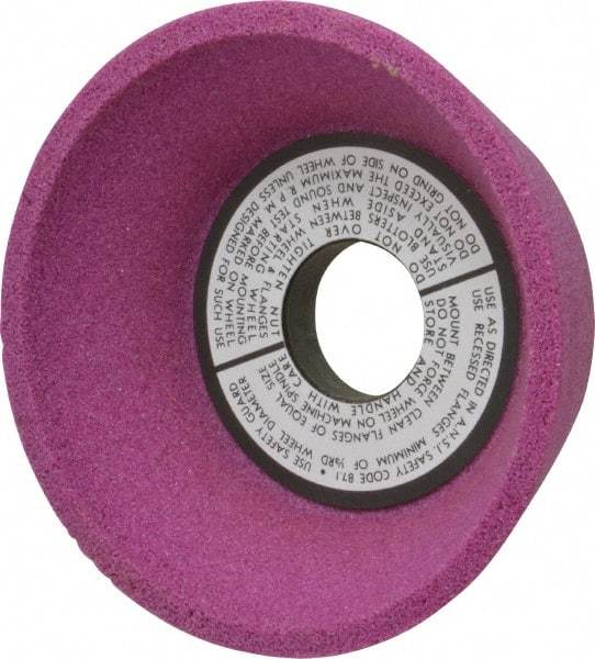 Grier Abrasives - 5" Diam, 1-1/4" Hole Size, 2-3/16" Overall Thickness, 60 Grit, Type 11 Tool & Cutter Grinding Wheel - Medium Grade, Aluminum Oxide, J Hardness, Vitrified Bond, 4,966 RPM - Americas Industrial Supply