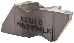 Kennametal - 3094NG K Grade KCU10, 2.39mm Cutting Width Carbide Grooving Insert - 3.81mm Max Depth of Cut, Left Hand, 0.19mm Corner Radius, AlTiN Finish - Americas Industrial Supply