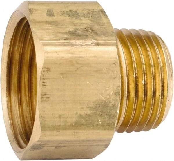 ANDERSON METALS - 3/4 FGHT & 1/2 MPT Garden Hose Female x MIP - Lead Free Brass, Female Hose to Male Pipe Connector - Americas Industrial Supply