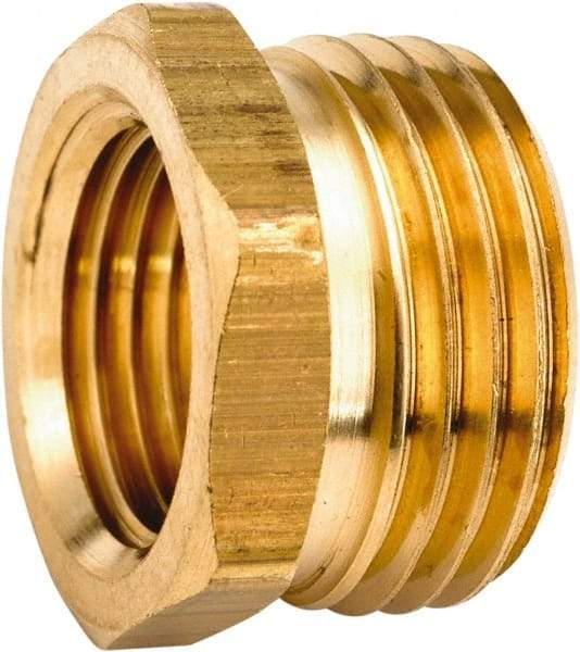 ANDERSON METALS - 3/4 MGHT & 1/4 FPT Garden Hose Male x FIP - Lead Free Brass, Male Hose to Female Pipe Connector - Americas Industrial Supply