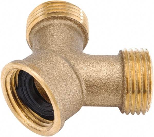 ANDERSON METALS - 3/4 GHT Garden Hose F x M x M Garden Hose Y - Zinc, Female Hose to Male Hose to Male Hose Connector - Americas Industrial Supply