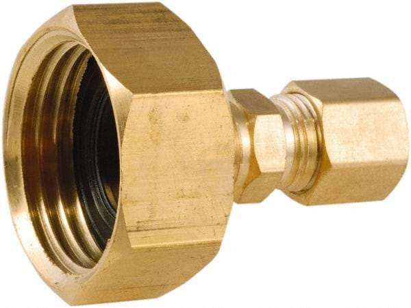 ANDERSON METALS - 3/4 FGHT & 1/4 Garden Hose Female x Comp - Lead Free Brass, Female Hose to Comp OD Connector - Americas Industrial Supply