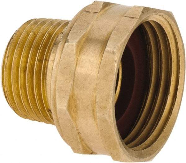 ANDERSON METALS - 3/4 FGHT & 1/2 MPT Garden Hose Female x MIP Swivel - Lead Free Brass, Female Hose to Male Pipe Swivel Connector - Americas Industrial Supply