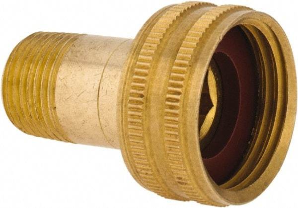 ANDERSON METALS - 3/4 FGHT & 3/8 MPT Garden Hose Female x MIP Swivel - Lead Free Brass, Female Hose to Male Pipe Swivel Connector - Americas Industrial Supply