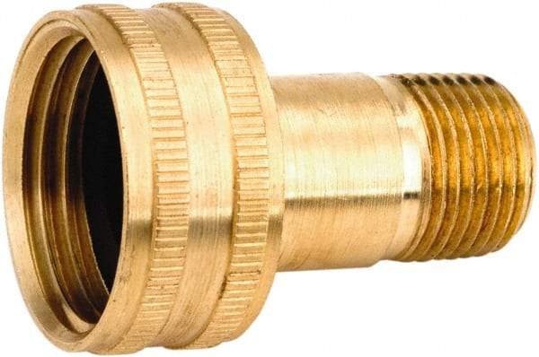 ANDERSON METALS - 3/4 FGHT & 1/4 MPT Garden Hose Female x MIP Swivel - Lead Free Brass, Female Hose to Male Pipe Swivel Connector - Americas Industrial Supply