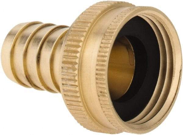 ANDERSON METALS - 3/4 GHT Garden Hose Barb x Female Swivel - Lead Free Brass, Female Hose to Barb Connector - Americas Industrial Supply