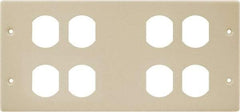 Hubbell Wiring Device-Kellems - 10.22 Inch Long x 4-3/4 Inch High, Rectangular 4 Gang Raceway Cover Plate - Ivory, For Use with HBL4750 Series Raceways - Americas Industrial Supply