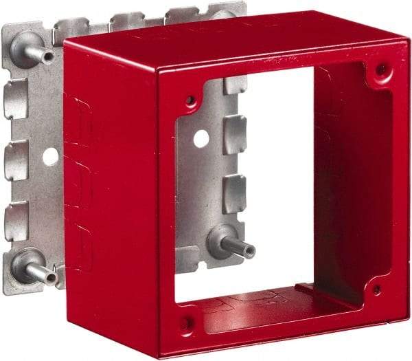 Hubbell Wiring Device-Kellems - 4.64 Inch Long x 2-3/4 Inch Wide x 4.54 Inch High, Rectangular Raceway Box - Red, For Use with HBL500 Series Raceways and HBL750 Series Raceways - Americas Industrial Supply