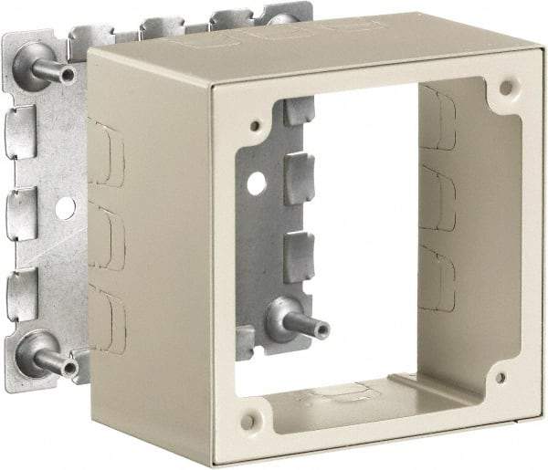 Hubbell Wiring Device-Kellems - 4.64 Inch Long x 2-3/4 Inch Wide x 4.54 Inch High, Rectangular Raceway Box - Ivory, For Use with HBL500 Series Raceways and HBL750 Series Raceways - Americas Industrial Supply