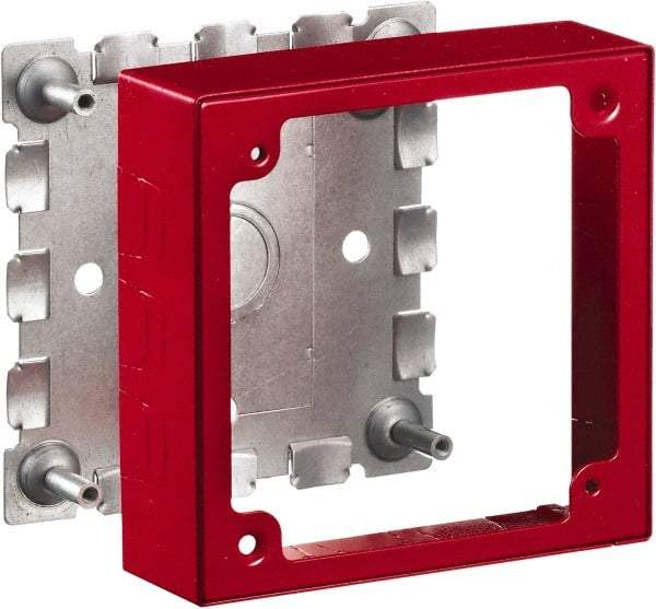 Hubbell Wiring Device-Kellems - 4.64 Inch Long x 1.38 Inch Wide x 4.54 Inch High, Rectangular Raceway Box - Red, For Use with HBL500 Series Raceways and HBL750 Series Raceways - Americas Industrial Supply