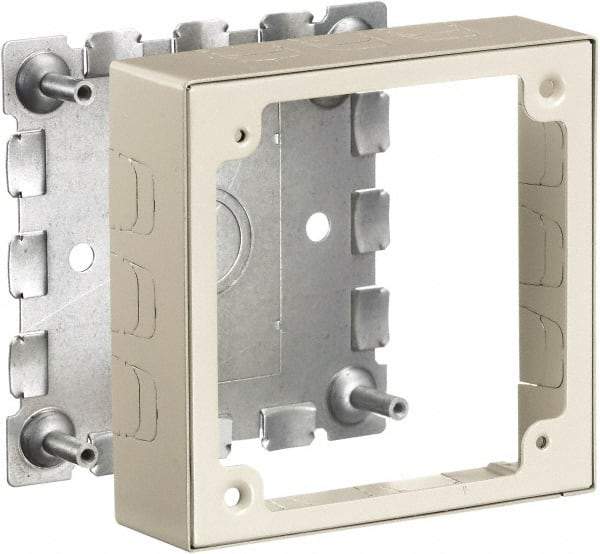 Hubbell Wiring Device-Kellems - 4.64 Inch Long x 1.38 Inch Wide x 4.54 Inch High, Rectangular Raceway Box - Ivory, For Use with HBL500 Series Raceways and HBL750 Series Raceways - Americas Industrial Supply