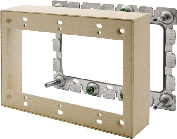 Hubbell Wiring Device-Kellems - 6.45 Inch Long x 1.38 Inch Wide x 4.54 Inch High, Rectangular Raceway Box - Ivory, For Use with HBL500 Series Raceways and HBL750 Series Raceways - Americas Industrial Supply