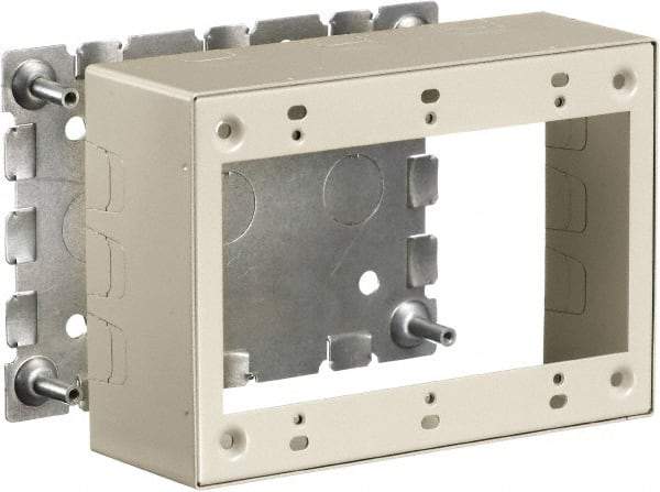 Hubbell Wiring Device-Kellems - 6.45 Inch Long x 2-1/4 Inch Wide x 4.54 Inch High, Rectangular Raceway Box - Ivory, For Use with HBL500 Series Raceways and HBL750 Series Raceways - Americas Industrial Supply