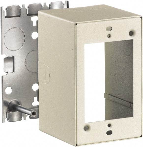 Hubbell Wiring Device-Kellems - 2.82 Inch Long x 2-3/4 Inch Wide x 4.54 Inch High, Rectangular Raceway Box - Ivory, For Use with HBL500 Series Raceways and HBL750 Series Raceways - Americas Industrial Supply