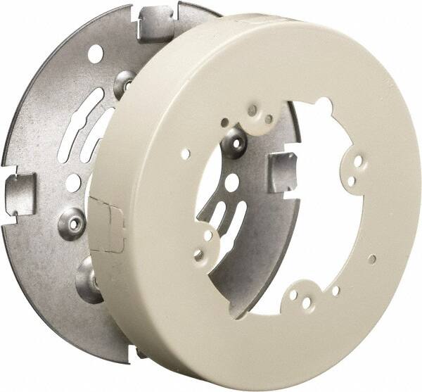 Hubbell Wiring Device-Kellems - 4-3/4 Inch Wide x 1.02 Inch High, Round Raceway Box - Ivory, For Use with HBL500 Series Raceways and HBL750 Series Raceways - Americas Industrial Supply