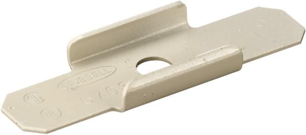 Hubbell Wiring Device-Kellems - 2.51 Inch Long, Raceway Clip - Ivory, For Use with HBL500 Series Raceways and HBL750 Series Raceways - Americas Industrial Supply