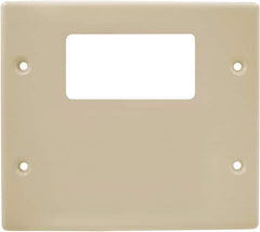 Hubbell Wiring Device-Kellems - 5.43 Inch Long x 4-3/4 Inch High, Rectangular Raceway Plate - Ivory, For Use with HBL4700 Series Raceways and HBL4750 Series Metal Raceways - Americas Industrial Supply