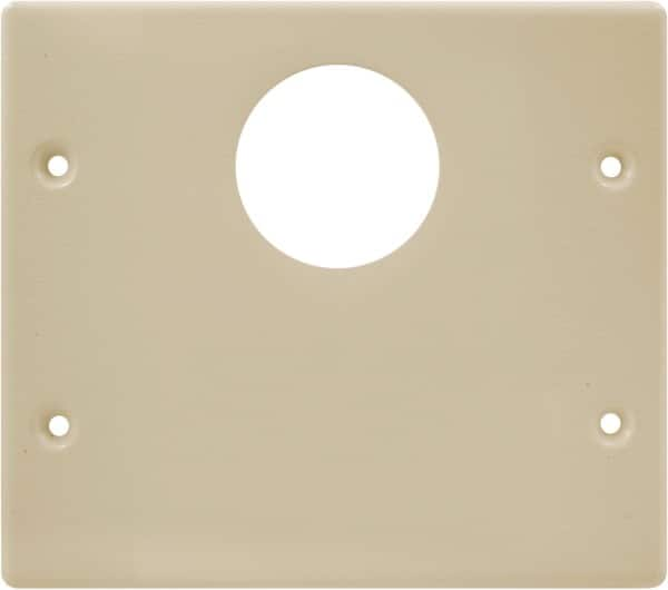 Hubbell Wiring Device-Kellems - 5.43 Inch Long x 4-3/4 Inch High, Rectangular Raceway Plate - Ivory, For Use with HBL4700 Series Raceways and HBL4750 Series Metal Raceways - Americas Industrial Supply