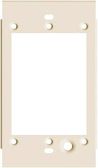 Hubbell Wiring Device-Kellems - 2-1/2 Inch Long x 4-3/4 Inch High, Rectangular Raceway Plate - Ivory, For Use with HBL4700 Series Raceways and HBL4750 Series Metal Raceways - Americas Industrial Supply