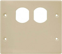 Hubbell Wiring Device-Kellems - 5.43 Inch Long x 4-3/4 Inch High, Rectangular Raceway Plate - Ivory, For Use with HBL4700 Series Raceways and HBL4750 Series Metal Raceways - Americas Industrial Supply