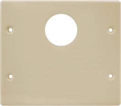 Hubbell Wiring Device-Kellems - 5.43 Inch Long x 4-3/4 Inch High, Rectangular Raceway Plate - Ivory, For Use with HBL4700 Series Raceways and HBL4750 Series Metal Raceways - Americas Industrial Supply