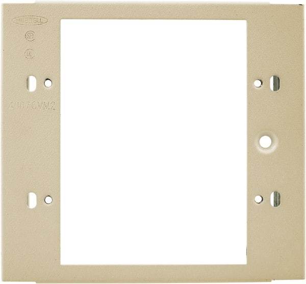 Hubbell Wiring Device-Kellems - 4.32 Inch Long x 4-3/4 Inch High, Rectangular Raceway Plate - Ivory, For Use with HBL4700 Series Raceways and HBL4750 Series Metal Raceways - Americas Industrial Supply