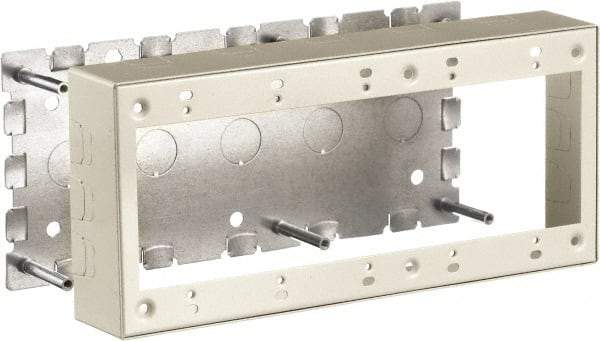 Hubbell Wiring Device-Kellems - 10.01 Inch Long x 1-3/4 Inch Wide x 4.54 Inch High, Rectangular Raceway Box - Ivory, For Use with HBL500 Series Raceways and HBL750 Series Raceways - Americas Industrial Supply