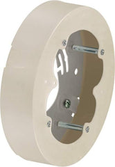 Hubbell Wiring Device-Kellems - 5.31 Inch Wide x 1.29 Inch High, Round Raceway Box - White, For Use with Nonmetallic PlugTrak Raceways, PL1 LANTrak, PP1 PremiseTrak and PW2 WallTrak Latching Raceways - Americas Industrial Supply