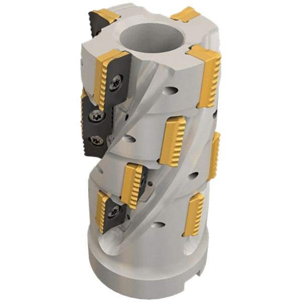 Iscar - 24 Inserts, 3" Cut Diam, 1-1/4" Arbor Diam, 2.8" Max Depth of Cut, Indexable Square-Shoulder Face Mill - 0° Lead Angle, 3.94" High, P290 AC.T 1806.. Insert Compatibility, Through Coolant, Series MillShred - Americas Industrial Supply