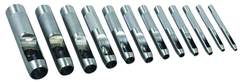 12 Piece - 1/8; 5/32; 3/16; 7/32; 1/4; 5/16; 3/8; 7/16; 1/2; 9/16; 5/8; 3/4" - Pouch - Hollow Punch Set - Americas Industrial Supply
