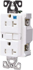 Cooper Wiring Devices - 1 Phase, 5-20R NEMA, 125 VAC, 20 Amp, Self Grounding, GFCI Receptacle - 2 Pole, Back and Side Wiring, Tamper Resistant, Thermoplastic Commercial, Specification Grade - Americas Industrial Supply