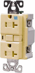 Cooper Wiring Devices - 1 Phase, 5-20R NEMA, 125 VAC, 20 Amp, Self Grounding, GFCI Receptacle - 2 Pole, Back and Side Wiring, Tamper Resistant, Thermoplastic Commercial, Specification Grade - Americas Industrial Supply