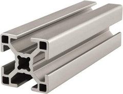 80/20 Inc. - 4 Meters Long x 30 mm Wide x 30 mm Deep, T-Slotted Aluminum Extrusion - Clear Anodized Finish - Americas Industrial Supply