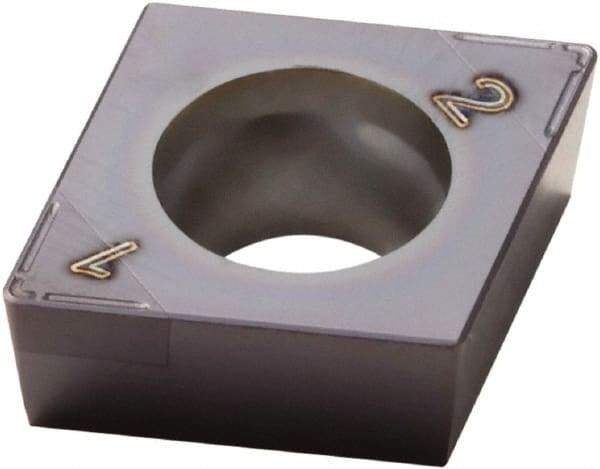 Seco - CCGT32.51 WZ Grade CBN060K PCBN Turning Insert - TiSiAlN Finish, 80° Diamond, 3/8" Inscr Circle, 5/32" Thick, 1/64" Corner Radius - Americas Industrial Supply