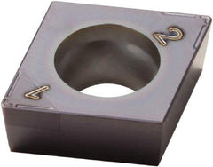 Seco - CCGT32.51 WZ Grade CBN060K PCBN Turning Insert - TiSiAlN Finish, 80° Diamond, 3/8" Inscr Circle, 5/32" Thick, 1/64" Corner Radius - Americas Industrial Supply