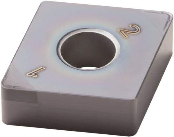 Seco - CNGM432 WZ Grade CBN060K PCBN Turning Insert - TiSiAlN Finish, 80° Diamond, 1/2" Inscr Circle, 3/16" Thick, 1/32" Corner Radius - Americas Industrial Supply
