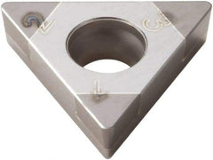 Seco - TCGW21.52 Grade CBN010 PCBN Turning Insert - Uncoated, 60° Triangle, 1/4" Inscr Circle, 3/32" Thick, 1/32" Corner Radius - Americas Industrial Supply