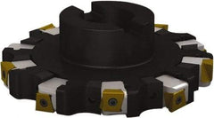 Seco - Shell Mount Connection, 1.0236" Cutting Width, 1.7244" Depth of Cut, 160mm Cutter Diam, 1.5748" Hole Diam, 5 Tooth Indexable Slotting Cutter - R335.25 Toolholder, L/XNHQ 1407 Insert, Right Hand Cutting Direction - Americas Industrial Supply