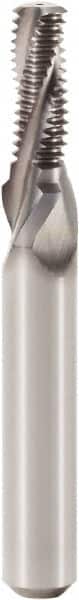 Seco - 9/16-18 UNF, 0.429" Cutting Diam, 4 Flute, Solid Carbide Helical Flute Thread Mill - Internal Thread, 1.138" LOC, 3-1/2" OAL, 14mm Shank Diam - Exact Industrial Supply
