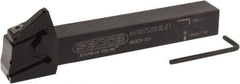 Seco - X4 Jet, External, Right Hand, 0.256" Max Depth of Cut, 0.031 to 0.118" Groove Width, Indexable Grooving Tool Holder - X4GK25..R Insert Compatibility, 3/4" Shank Height, 3/4" Shank Width, 6" OAL, Through Coolant - Americas Industrial Supply