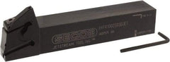 Seco - X4 Jet, External, Right Hand, 0.256" Max Depth of Cut, 0.031 to 0.118" Groove Width, Indexable Grooving Tool Holder - X4GK25..R Insert Compatibility, 1" Shank Height, 1" Shank Width, 6" OAL, Through Coolant - Americas Industrial Supply