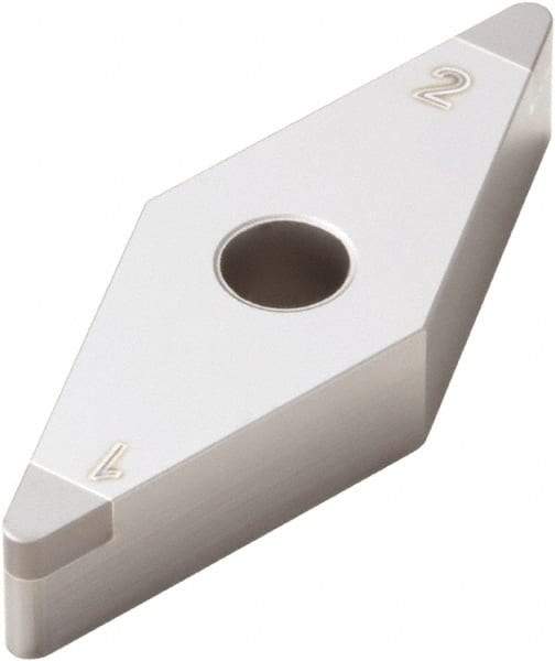 Seco - VNGA331 L1-B Grade CBN200 PCBN Turning Insert - Uncoated, 35° Diamond, 3/8" Inscr Circle, 3/16" Thick, 1/64" Corner Radius - Americas Industrial Supply