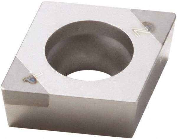 Seco - CCGW21.51 Grade CBN010 PCBN Turning Insert - Uncoated, 80° Diamond, 1/4" Inscr Circle, 3/32" Thick, 1/64" Corner Radius - Americas Industrial Supply